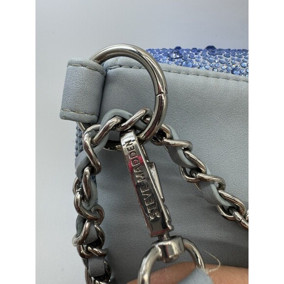 Steve Madden Maxima Crossbody Bag Blue Fanny pack bling - Picture 11 of 13
